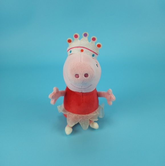 TY 2015 Ballerina Peppa Pig 8" Plush Toy Red Pink - Picture 2 of 12